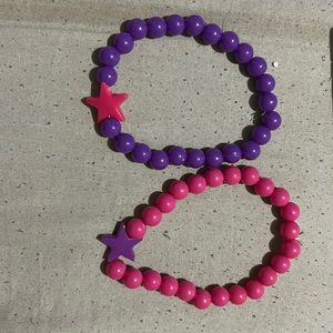 Matching Pink & Purple Star Bracelets